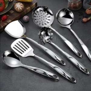 1/6pcs Set Stainless Steel Kitchen Utensil Spatula Spoon Cooking Cookware Gift - Picture 1 of 19