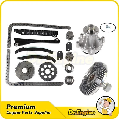 Kit de cadena de distribución bomba de agua ventilador embrague apto 00-04 Ford E150 E250 E350 F150 5,4 L Foto 1 de 4