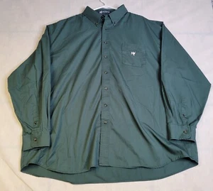 Big Dogs Work Shirt Men Green Embroidered Logo Button Down 3X - Picture 1 of 9
