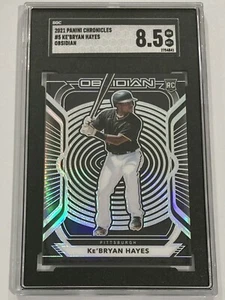 2021 Panini Chronicles #5 Ke’Bryan Hayes RC Obsidian SGC 8.5 NM-MT+ - Picture 1 of 2
