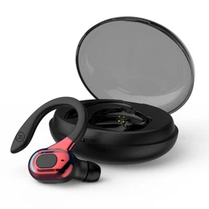 Single Bluetooth Headset Wireless Music Earbud Sport Earphone with Charging Case - Picture 1 of 15