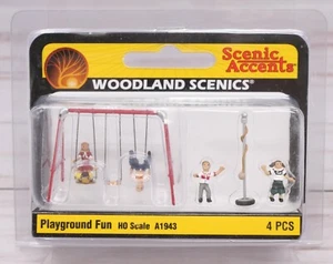 Woodland Scenics Scenic Accents A1943, Playground Fun, Children Playing HO Scale - Picture 1 of 2