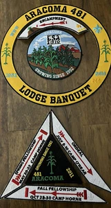 Aracoma 481 set of 7 patches Alabama Black Warrior Council 2010 and 2011 - Picture 1 of 2