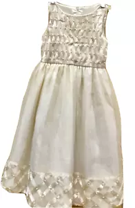 New Cinderella Child Girls Dress Ivory Bead Pearls Portrait Wedding Party Sz 7 - Picture 1 of 10