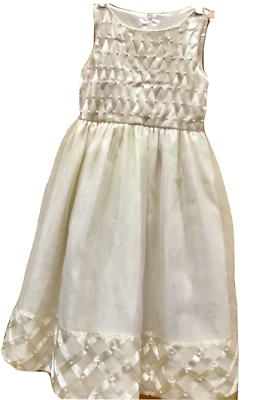 New Cinderella Child Girls Dress Ivory Bead Pearls Portrait Wedding Party Sz 7 - Image 1 of 4