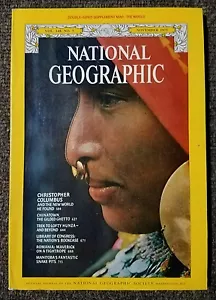 National Geographic magazine November 1975 With Map of The World, Columbus - Foto 1 di 2
