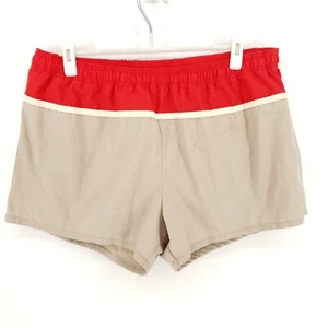 Costume da bagno vintage anni 70 Surf King by Majestic uomo L foderato rosso/cachi - Foto 1 di 7