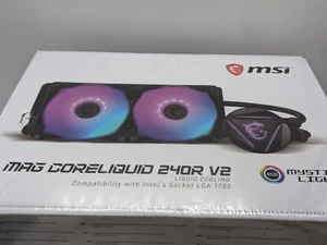 MSI MAG CORELIQUID 240R V2 AIO CPU Liquid Cooler Rotatable ARGB Blockhead - Afbeelding 1 van 18