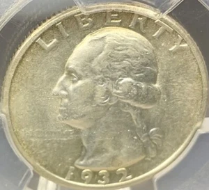1932-D Washington Quarter 25c - PCGS AU50 Key Date - Picture 1 of 4