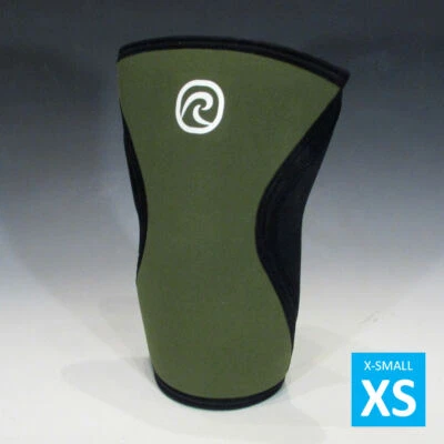 Soporte de rodilla Rehband 7751 Rx (verde, XS), soporte deportivo de neopreno de 5 mm Foto 1 de 4