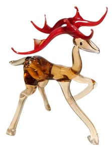 Mundgeblasene Glas HANDARBEIT Kunst Figur TIER HIRSCH # 1868 - Bild 1 von 4