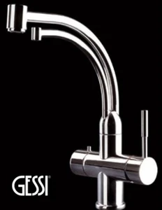 Gessi Oxygen Kitchen Tap with Filtered Cold water spout Chrome - Picture 1 of 4