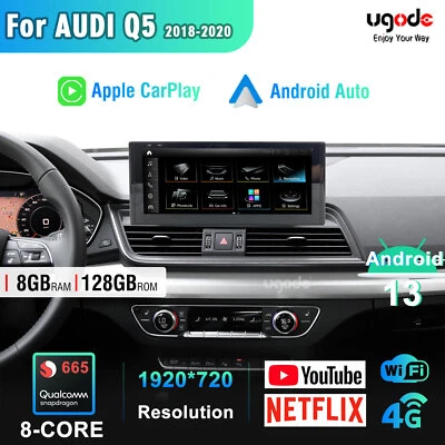 10.25" Apple CarPlay Screen For AUDI AUDI Q5 Android 13 Auto Navigation GPS 128G - Image 1 of 4