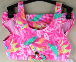 Wonder Nation Girls Keyhole Bikini Fuchsia Sizzle Floral Size Large (10-12) - Picture 1 of 5