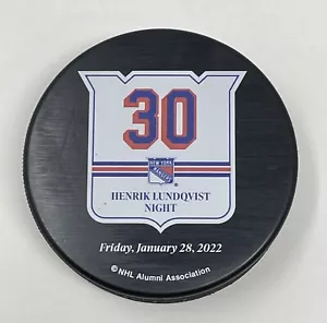 NHL New York Rangers Henrik Lundqvist Retirement Night Logo Puck - Bild 1 von 4