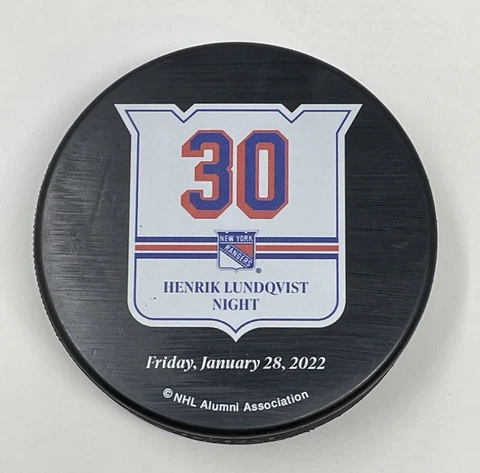 NHL New York Rangers Henrik Lundqvist Retirement Night Logo Puck Cover