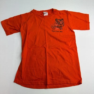 Camiseta Vintage Naranja Tiger Cub Scout BSA Juvenil Talla L 14/16 Hecha en EE. UU. Foto 1 de 3