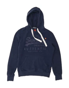 SUPERDRY Herren Graphic Hoodie Pullover Medium Navy Blau Baumwolle AQ07 - Bild 1 von 3