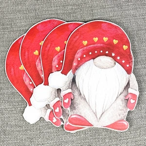 Cork Christmas Placemats Set of 4 Gonk Table Decorations Place Settings Mats - Picture 1 of 7