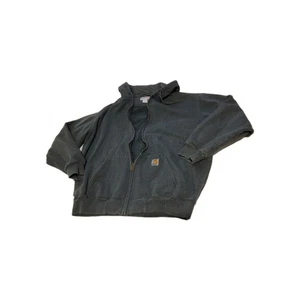 Chaqueta de Trabajo Carhartt Sudadera con Capucha Cremallera Completa Gris Para Hombre Talla: X-Grande - Imagen 1 de 3