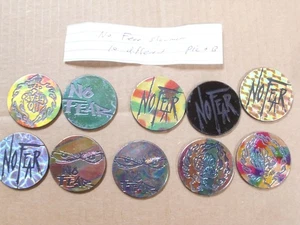 POGS/MILKCAPS POG "NO FEAR" LOT OF 10 DIFFERENT SLAMMERS IN COLOR/TYPE LOT #B - Picture 1 of 4