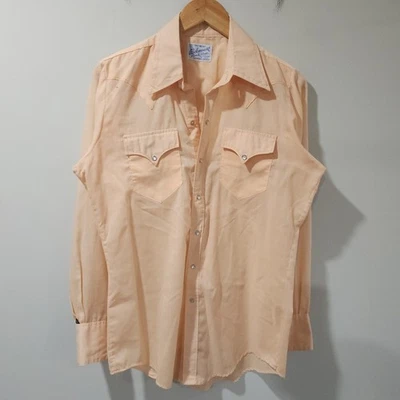 Vintage 60s Rockmount Ranch Wear Pearl Snap Western Rodeo Cowboy Mens Large - Image 1 of 4