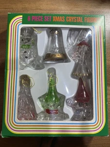 Sechs Vintage Acryl Kunststoff "Kristall Figuren" Weihnachtsschmuck 1976 - Bild 1 von 14