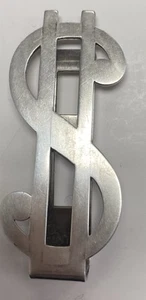 Vintage Swank 925 Sterling Silver Dollar Sign Money Clip - Picture 1 of 9