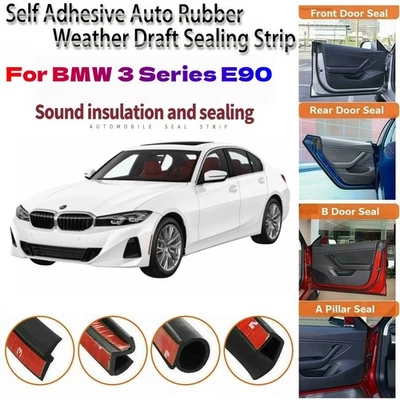 Sello de tira para BMW Serie 3 E90 s goma para pelar el clima reducción de ruido del viento Foto 1 de 4