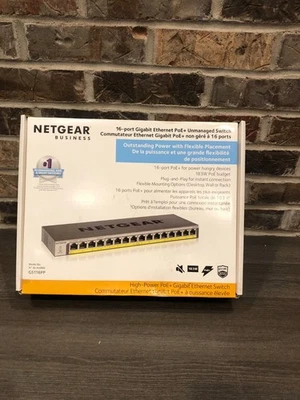 Gigabit GS116LP 16-Port PoE/PoE+ Gigabit Ethernet Unmanaged Switch... - Image 1 of 4
