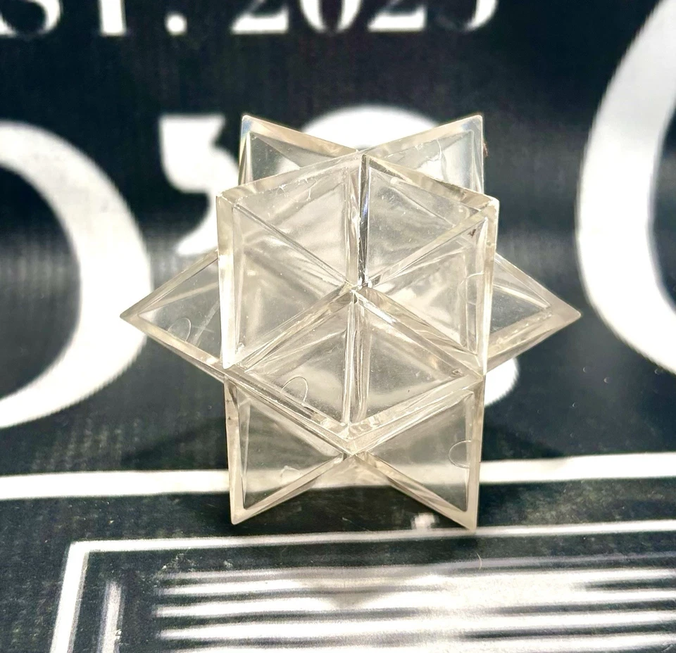 🚨 Rompecabezas de azulejos deslizantes mágicos cubo de Rubik estrella transparente años 80 de colección 🧩 Foto 1 de 4