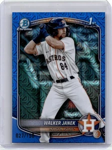 2025 Bowman Prospect Chrome Walker Janek 1st Blue Mojo Refractor 027/150 Astros - Picture 1 of 2