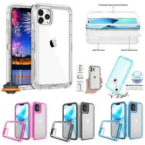 For Apple iPhone 13 Pro Max Clear Heavy Duty Full Body Shock Hybrid Case Cover - Picture 1 of 40