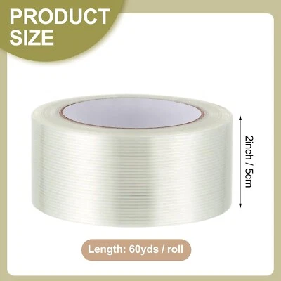 3 Rolls Filament Reinforced Strapping Fiberglass Tape 5.5 mil - 2 in. x 60 yds - Image 1 of 4