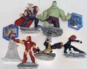 Disney Infinity Figures Lot of 6 Avengers & Civil War Battle Ground Playset - Picture 1 of 13