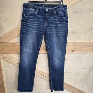BKE Jeans Men's 36x34 Derek Denim Distressed Medium Wash Whiskers Buckle - Picture 1 of 10