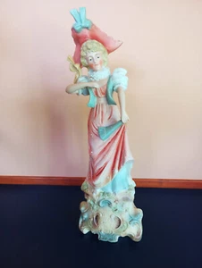 Bisque Porcelain Female Figurine - French Style - Picture 1 of 4