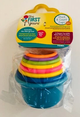 The First Years Baby Stack & Count Cups 8-pack Bathtub Toys Developmental Play - Image 1 of 3
