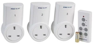SOCKETS REMOTE CONTROLLED 3 PACK - PEL00551 - Picture 1 of 1