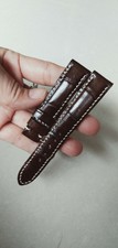 18mm GENUINE  Brown  ALLIGATOR CROCODILE  LEATHER WATCH BAND STRAP