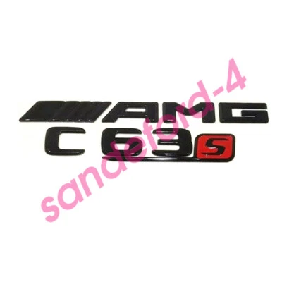 Insignia emblema maletero rojo negro brillante C63 S + AMG para Mercedes Benz C63S nuevo 2018/ Foto 1 de 4