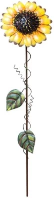 Estaca decorativa para jardim de flores, decoração de girassol arte de jardim de metal - Imagem 1 de 4