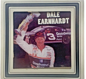 Dale Earnhardt Trophy Pose Photo 12" x 15" with 8" x 8" Glass Print - Picture 1 of 3