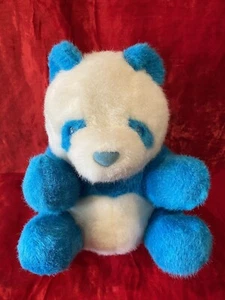 LOVELY 2008 HUA WEI SOFT BLUE & WHITE PANDA PLUSH DOLL TOY FIGURE + TAG EXC!!! - Picture 1 of 8