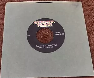 Elvis Presley Rare Beginnings Elvis Style 45rpm Record 92444 Memphis Flash 1977 - Picture 1 of 4