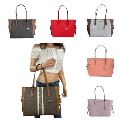 MICHAEL KORS GILLY LARGE DRAWSTRING TRAVEL LAPTOP TOTE SHOULDER BAG - Image 1 of 4