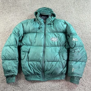 Chaqueta DE COLECCIÓN New York Jets Para Hombre Mediana Verde Plumón de Ganso Jugador Profesional Puffer Años 90 - Imagen 1 de 16