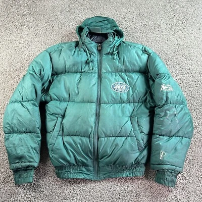 Chaqueta DE COLECCIÓN New York Jets Para Hombre Mediana Verde Plumón de Ganso Jugador Profesional Puffer Años 90 Foto 1 de 4