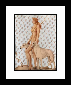 ALBERTO VARGAS Pin-Up Niña 'Sin título' - Impresión artística profesional enmarcada - Imagen 1 de 1