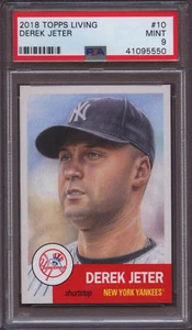 2018 Topps Living 10 Derek Jeter PSA 9 Mint - Picture 1 of 8